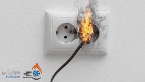بررسی کابل برق و دوشاخه برا پیشگیری از اتش گرفتن هیتر ایران هیتر